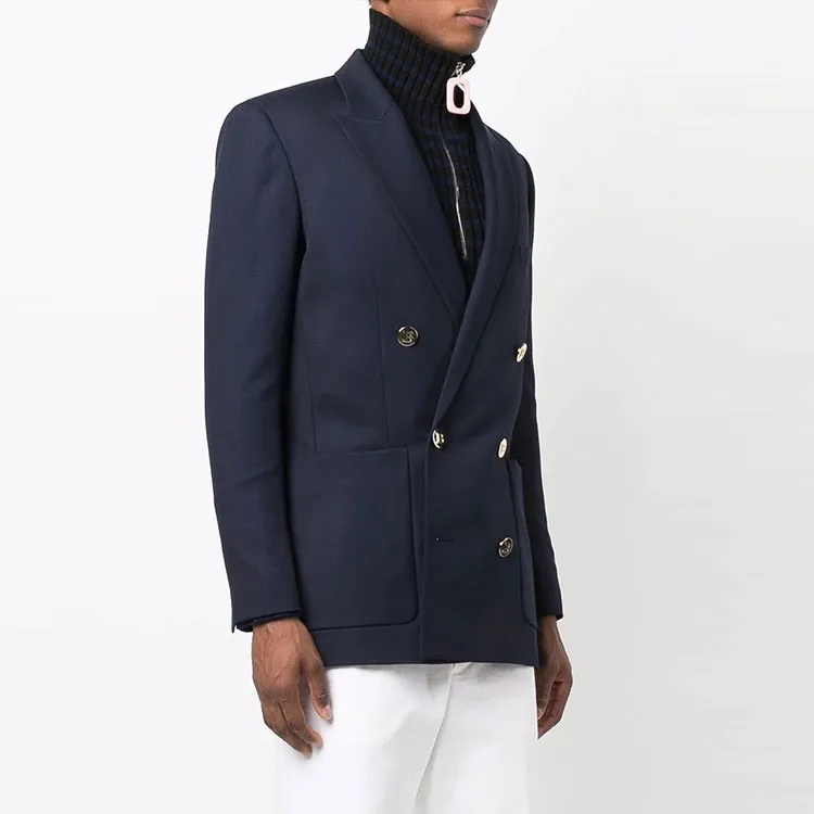 BALMAIN Business Suits Men Navy Blue-2