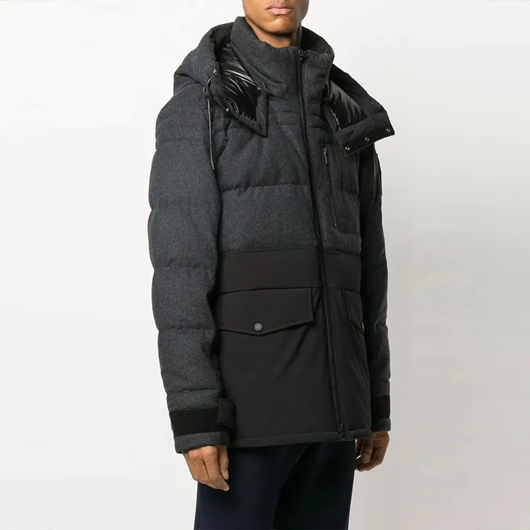 Moose Knuckles Colorblock Hooded Down Jacket Men's Black-1