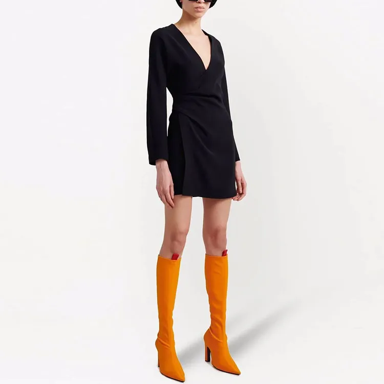 OFF-WHITE FW21 Long-Sleeved Dresses Women's Black-3