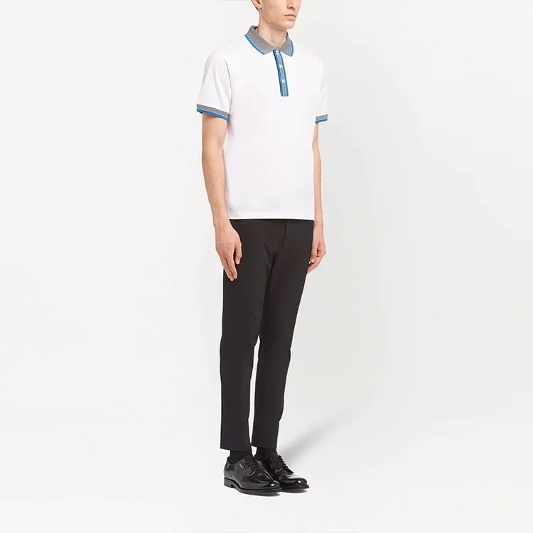 PRADA Polo Shirts Men White-2