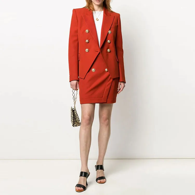 BALMAIN Casual Short Skirts Women's Red-1