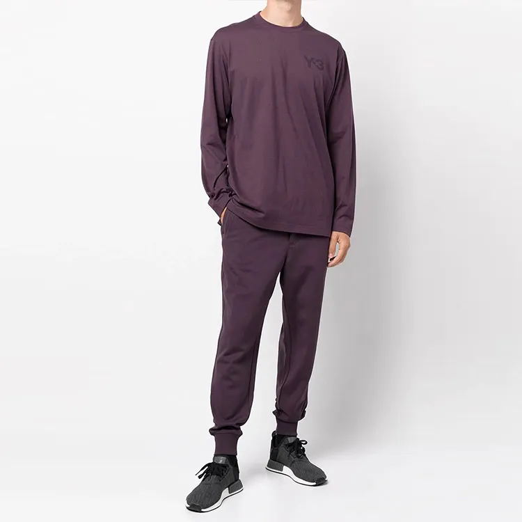 Y 3 Knitted Sweatpants Men Burgundy-1