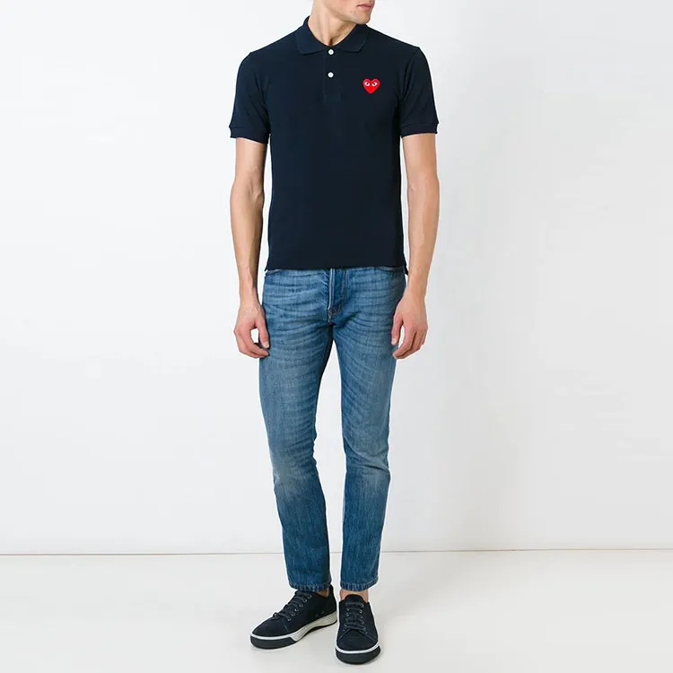 CDG Play Polo Shirts Men Blue-1