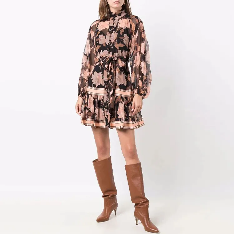 Zimmermann Concert Lace up Floral print Dress-2