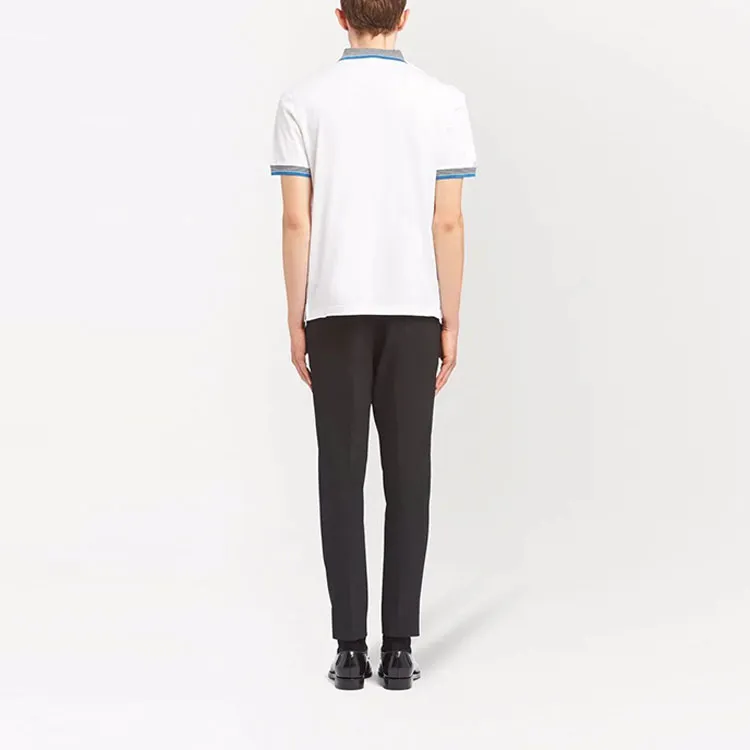 PRADA Polo Shirts Men White-4