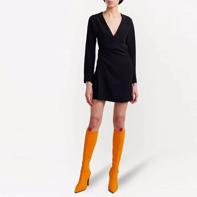 OFF-WHITE FW21 Long-Sleeved Dresses Women's Black-1