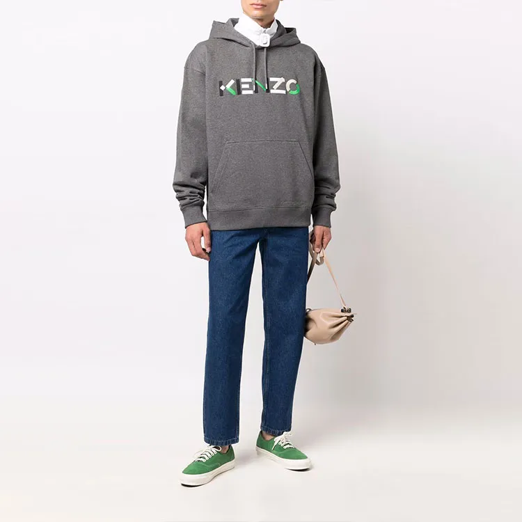 KENZO Letter Logo Sweatshirts Men Gray-2