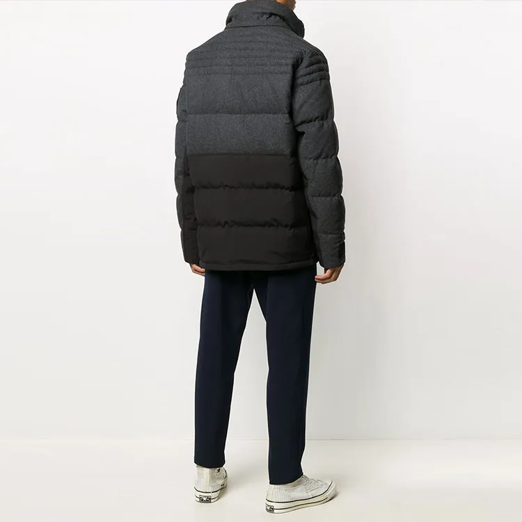 Moose Knuckles Colorblock Hooded Down Jacket Men's Black-2
