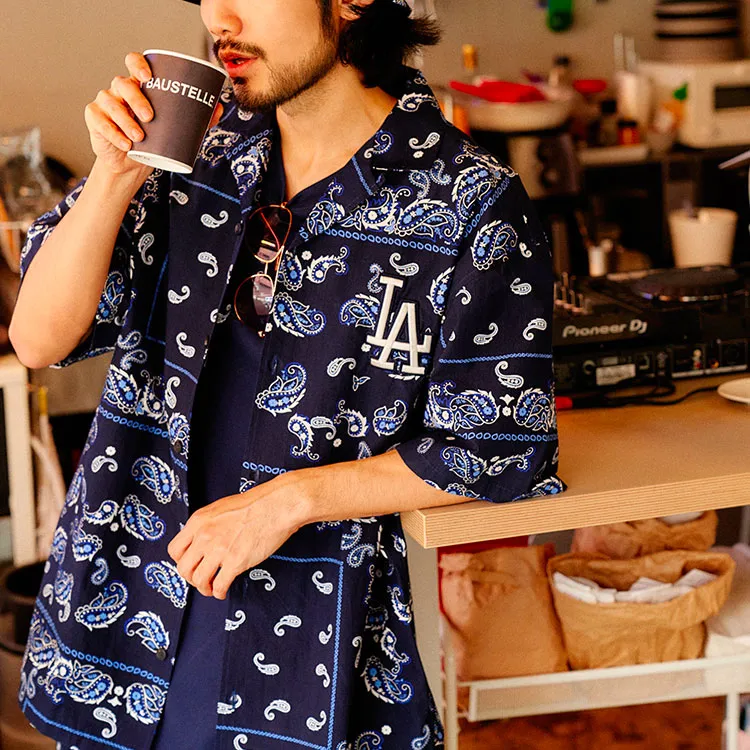 MLB Los Angeles Dodgers Shirt Unisex Navy Blue-4