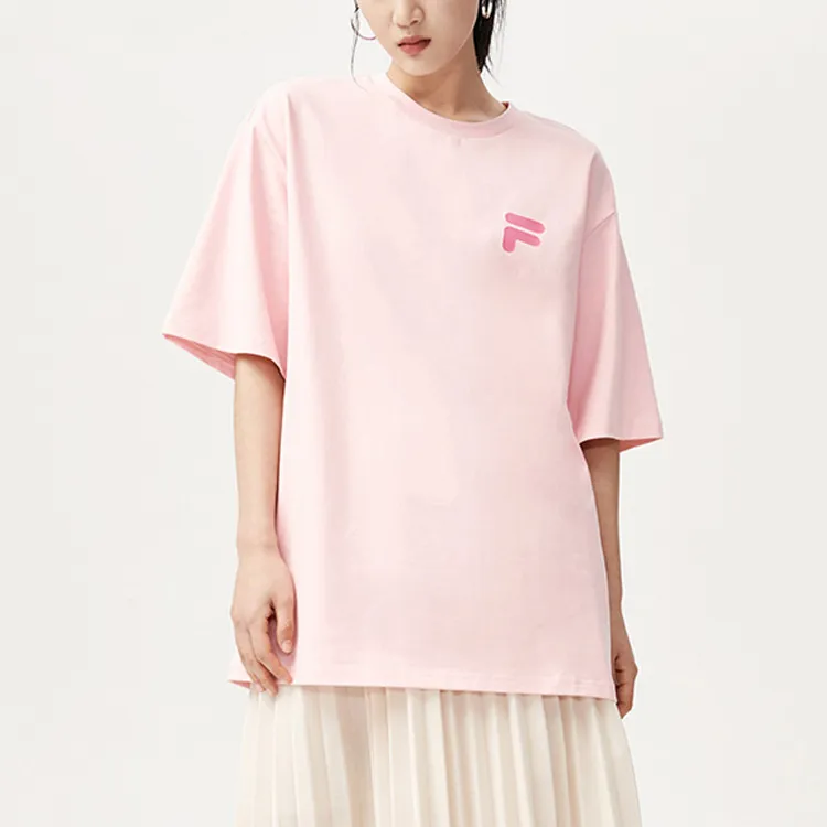 FILA FUSION T Shirt Unisex Youth Pink-2