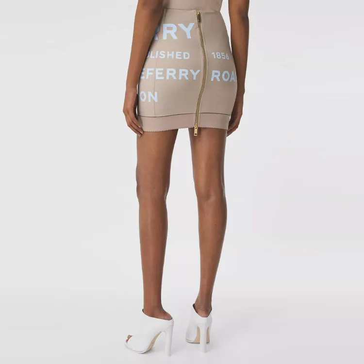 Burberry Skirt Women's Soft Yellow Brown-4