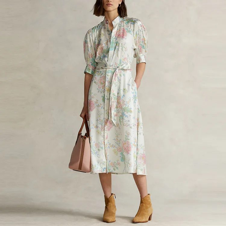 Polo Ralph Lauren Dress Women's Beige Pink-1