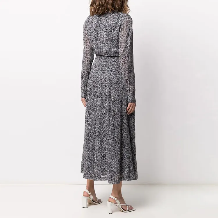 GANNI Long-Sleeved Dresses Women's Gray-2