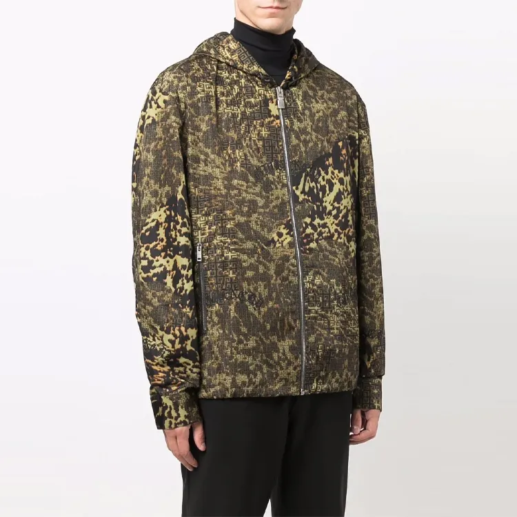 Givenchy Hooded Windbreaker In Printed Nylon-3