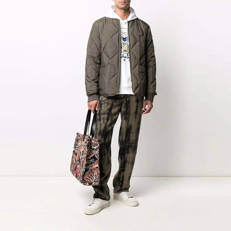 KENZO Solid Color Stand Collar Loose Fit Down Jacket Men's Jasper-1