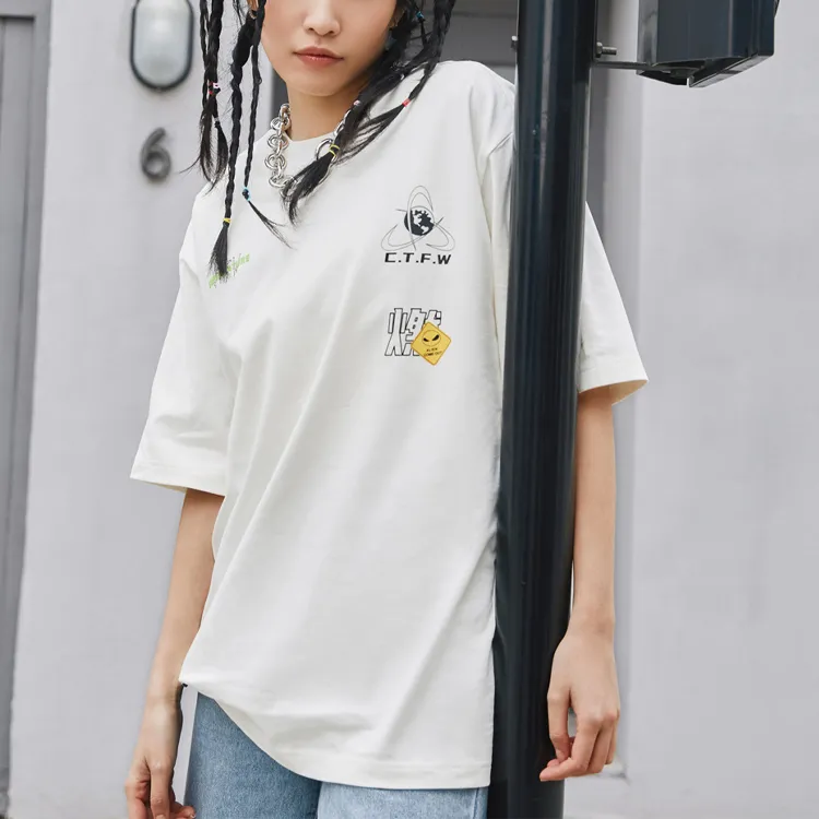 LiNing CF T Shirt Unisex Mist White-1