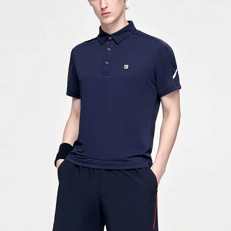 FILA Polo Shirts Men Royal Blue-2