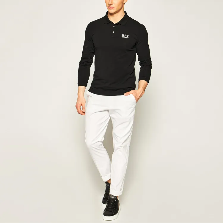 EMPORIO ARMANI EA7 Polo Shirt Men's Black-4