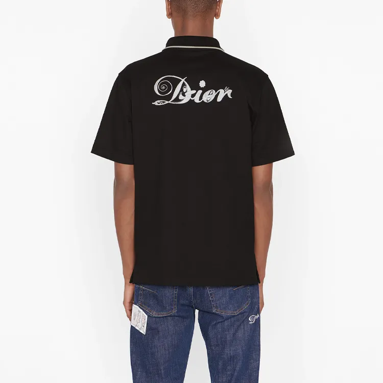 DIOR Quarterly New Products Polo Shirts Men Black-3