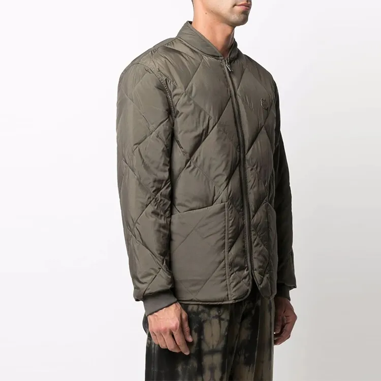 KENZO Solid Color Stand Collar Loose Fit Down Jacket Men's Jasper-4