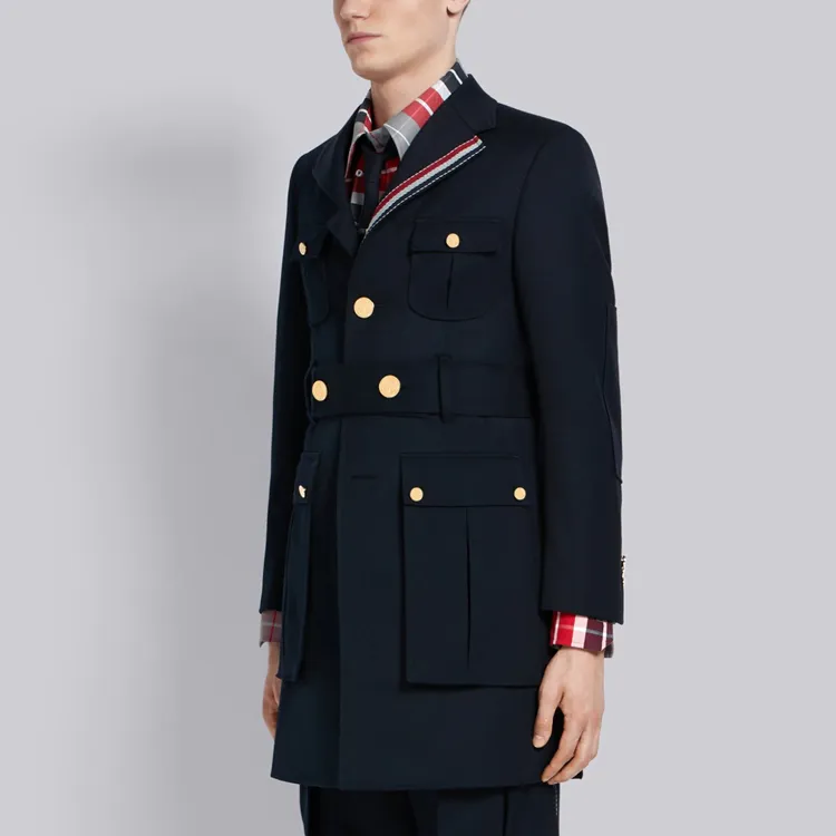 THOM BROWNE· Coat Men's Marine Blue-2