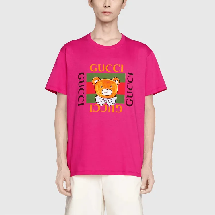 GUCCI T Shirts Men Fuchsia-2