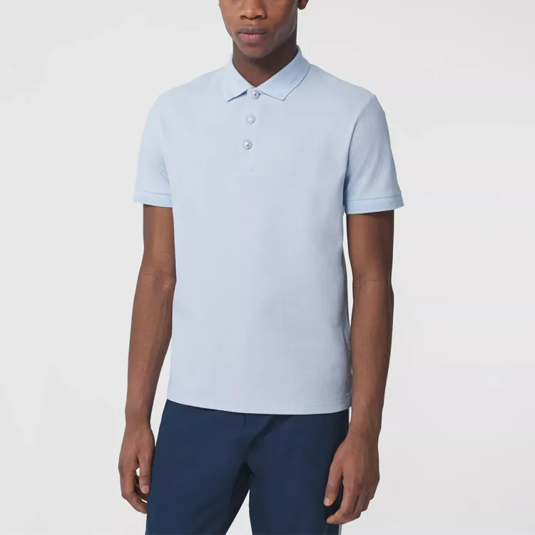 Burberry Polo Shirt Men's Light Blue-2