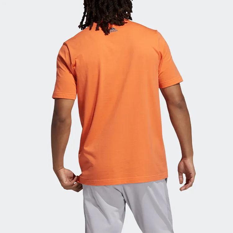Adidas T Shirts Men Orange Yellow-3