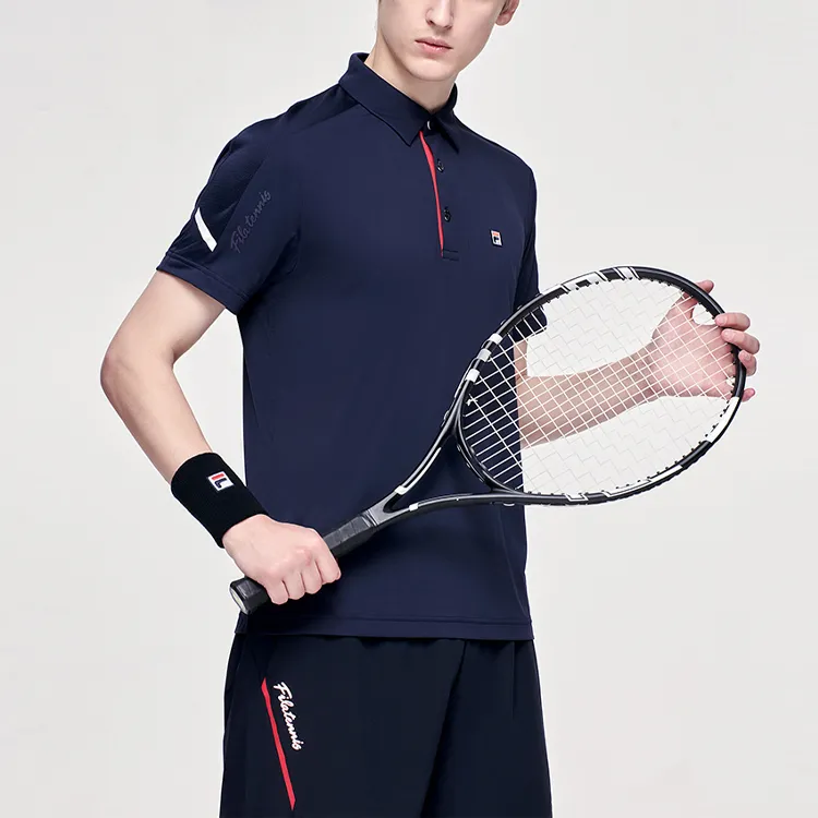 FILA Polo Shirts Men Royal Blue-3