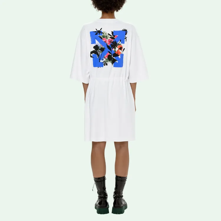 OFF WHITE SS21 Short Sleeved Dresses Women's White-2