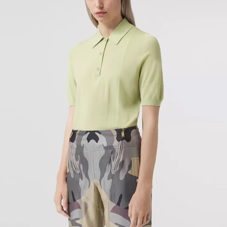 Burberry Polo Shirt Women's Mist Green-3