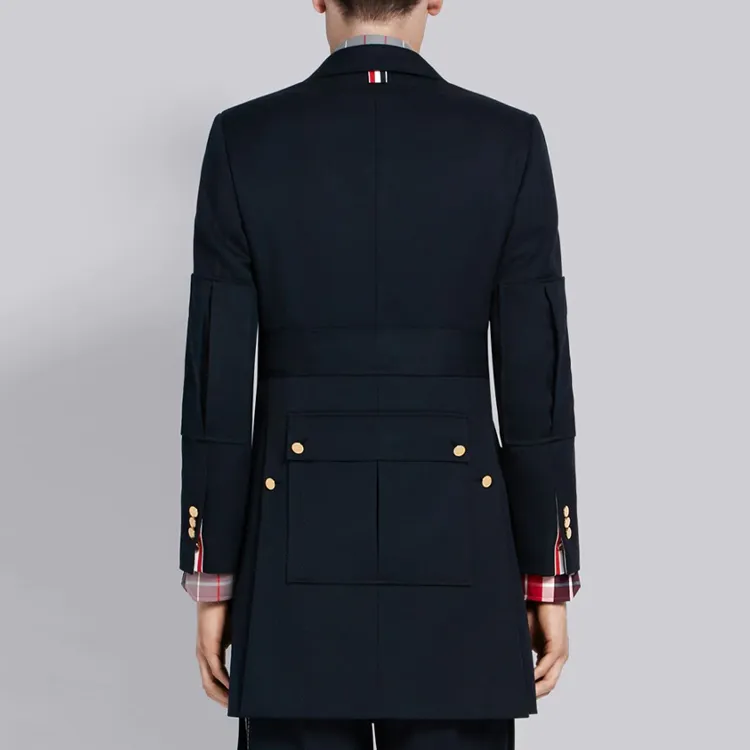 THOM BROWNE· Coat Men's Marine Blue-3