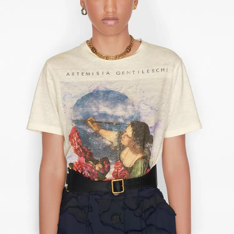 DIOR Quarterly New Products T Shirts Women's Beige-4