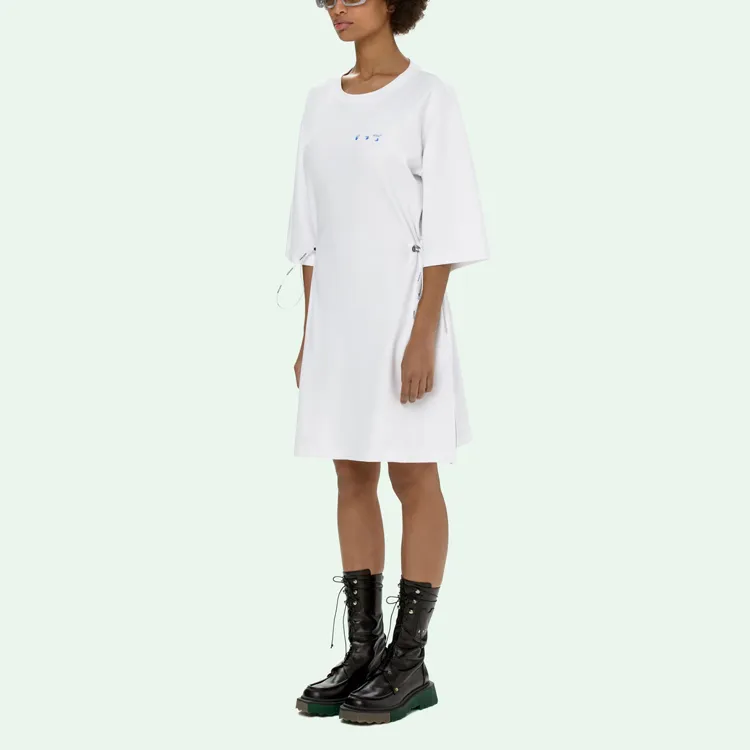 OFF WHITE SS21 Short Sleeved Dresses Women's White-1