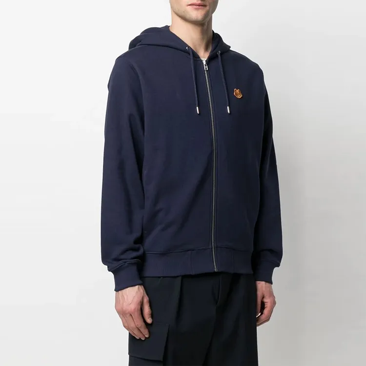 KENZO Logo patch Zip up Hoodie-4