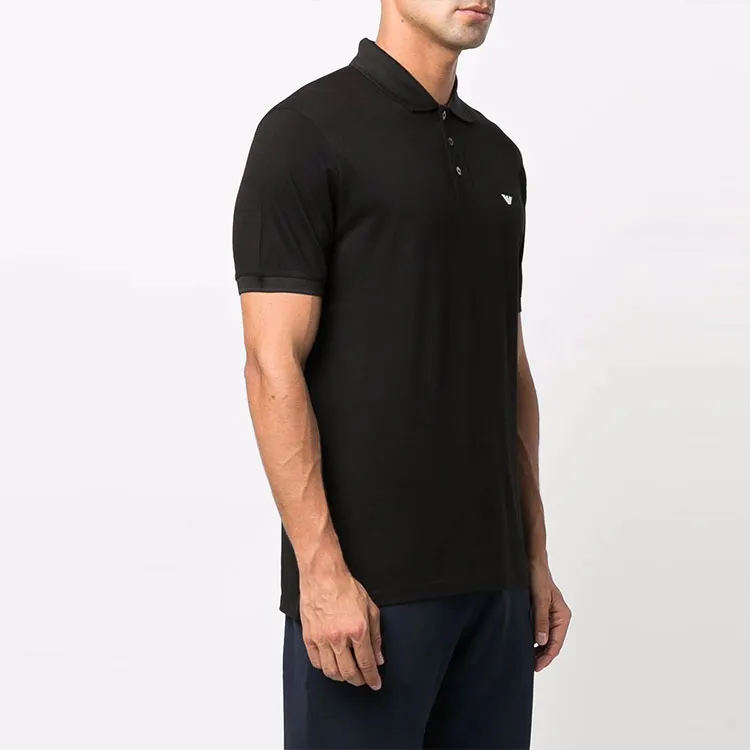 EMPORIO ARMANI Mercerised Piqué Polo Shirt With Micro Eagle-4