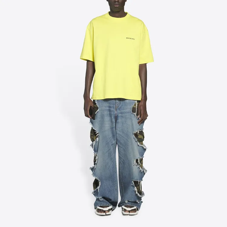 Balenciaga Medium Fit Vintage Logo Print T Shirt-5