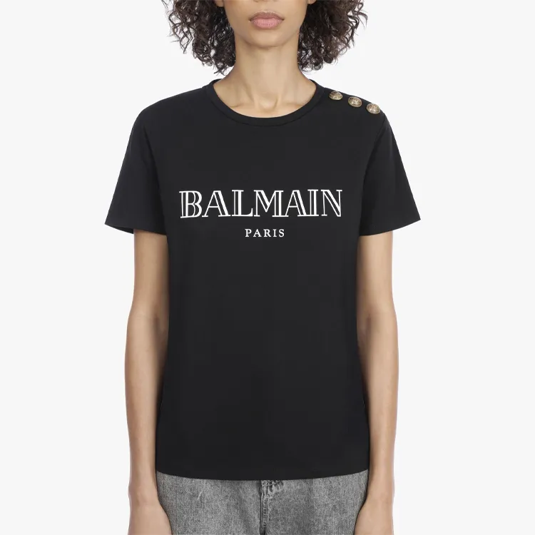 BALMAIN T Shirts Women's Black-5