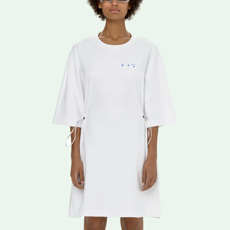 OFF WHITE SS21 Short Sleeved Dresses Women's White-5