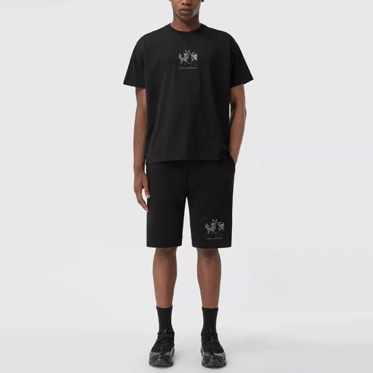 Burberry Embroidered Deer Drawcord Shorts-1