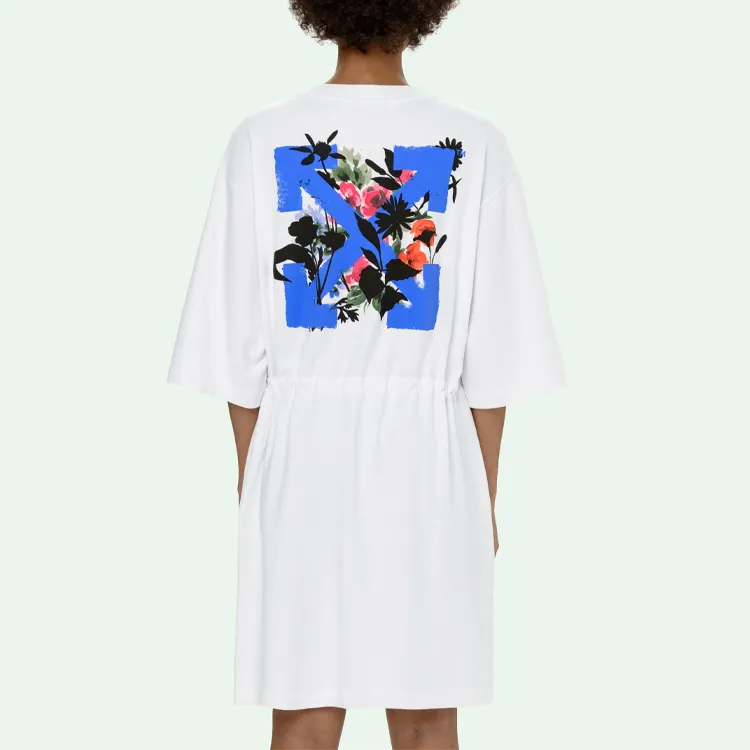 OFF WHITE SS21 Short Sleeved Dresses Women's White-7