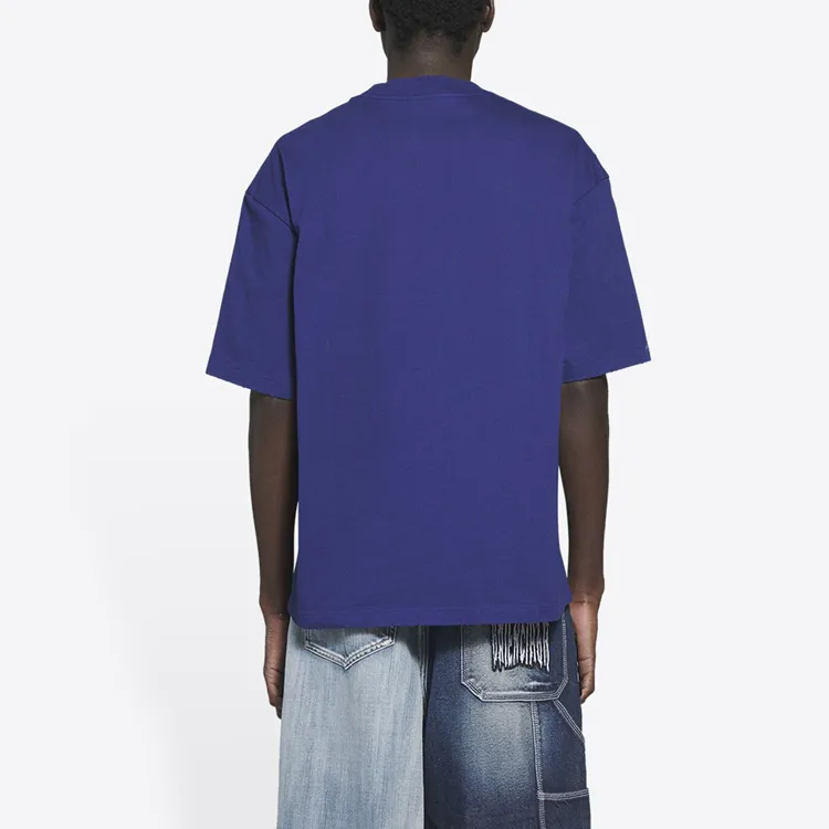 Balenciaga T Shirt Men's Dark Blue-4
