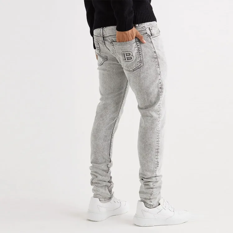 BALMAIN Jeans Men Gray-2