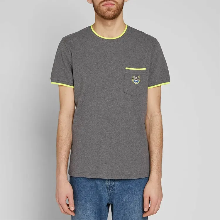 KENZO Classic Tiger Head T Shirts Men Gray-2