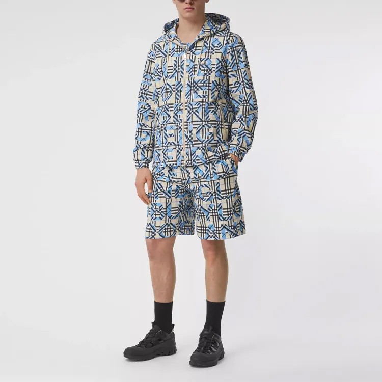 Burberry Logo Print Vintage Check Hooded Jacket-1