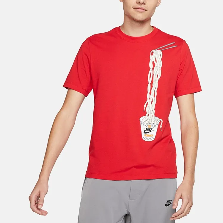 Nike T Shirts Men Red-3