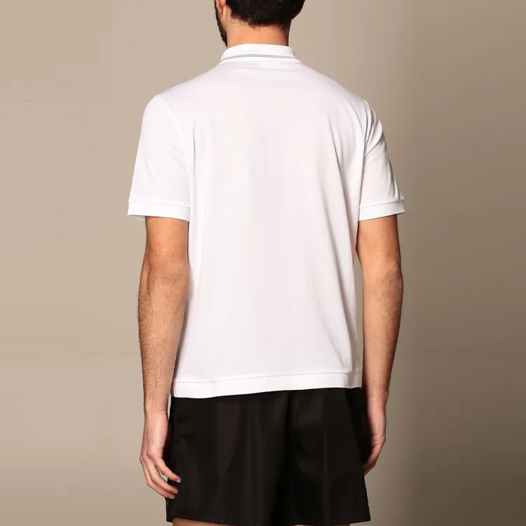 PRADA Polo Shirts Men White-3