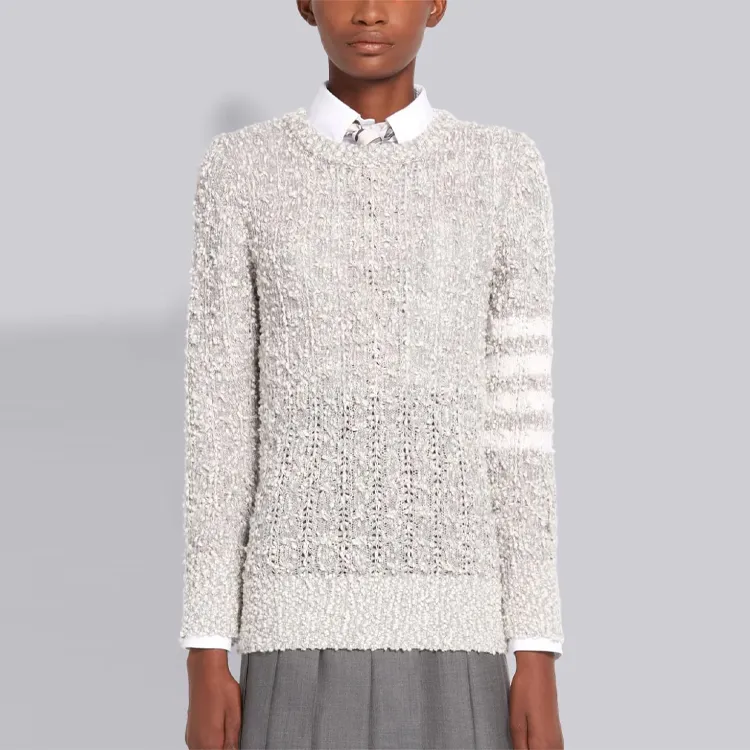 THOM BROWNE· SS21 Sweater Women's Light Gray-2