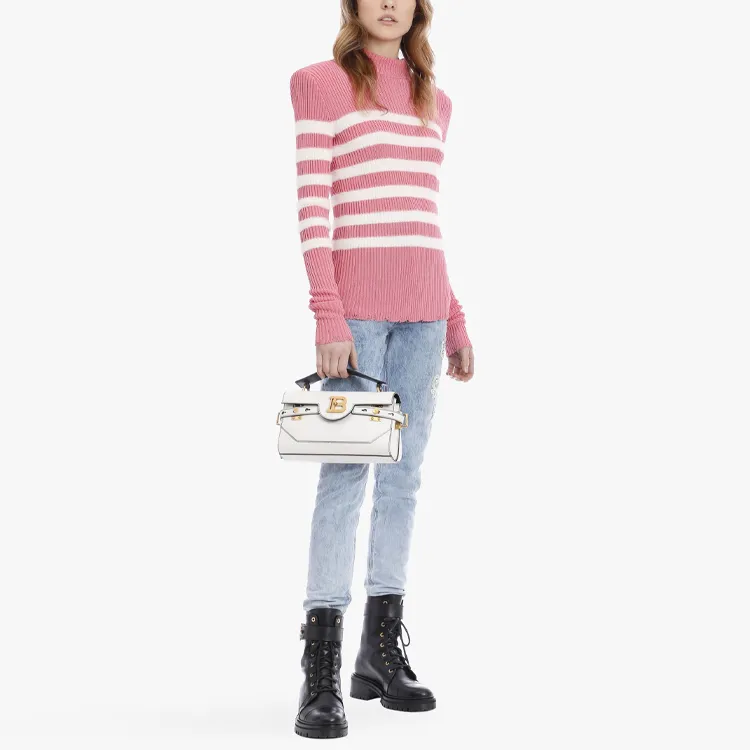BALMAIN Loose Fit Sweater Women's Pink-3