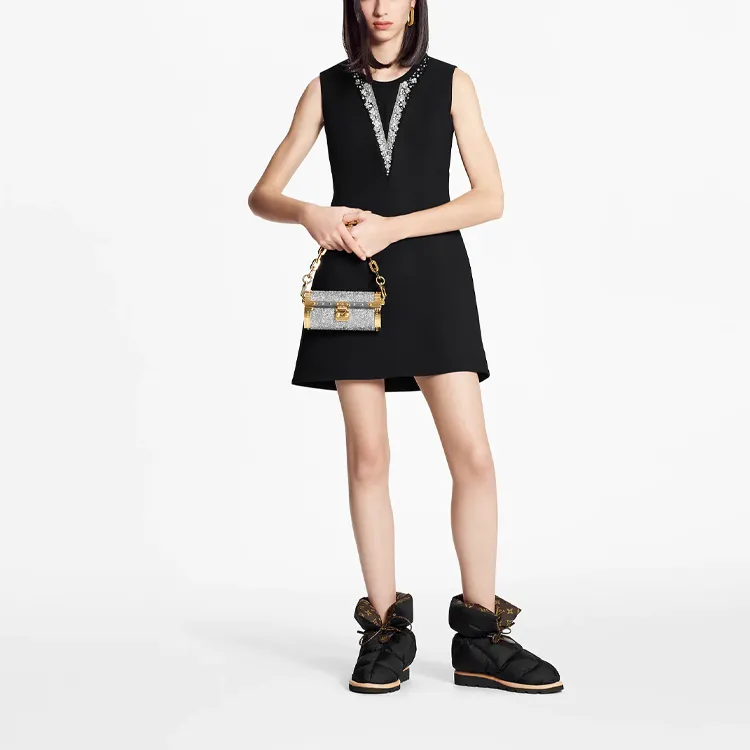 LOUIS VUITTON Sleeveless Dress Women's Black-3